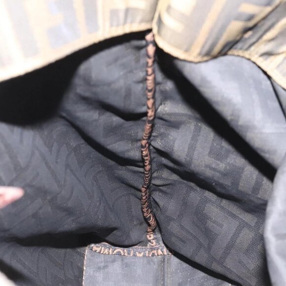 FENDI Zucca Canvas Tote Bag Brown Black Auth 112832 - Picture 11 of 16